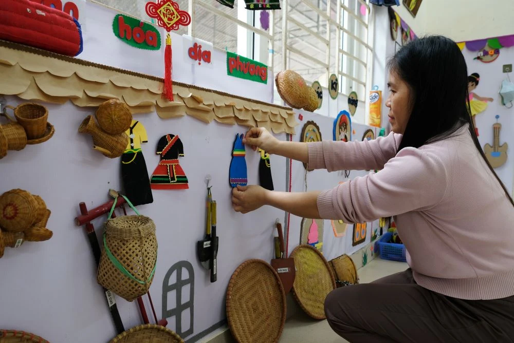 Không gian văn hóa độc đáo ở ngôi trường mầm non vùng cao