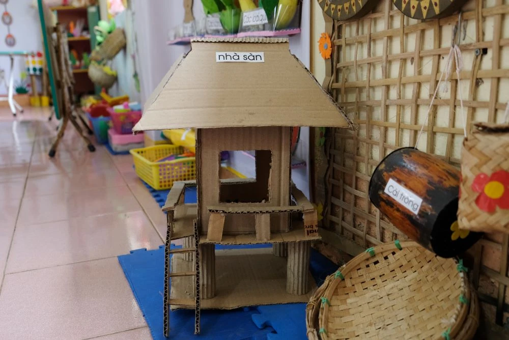 Không gian văn hóa độc đáo ở ngôi trường mầm non vùng cao