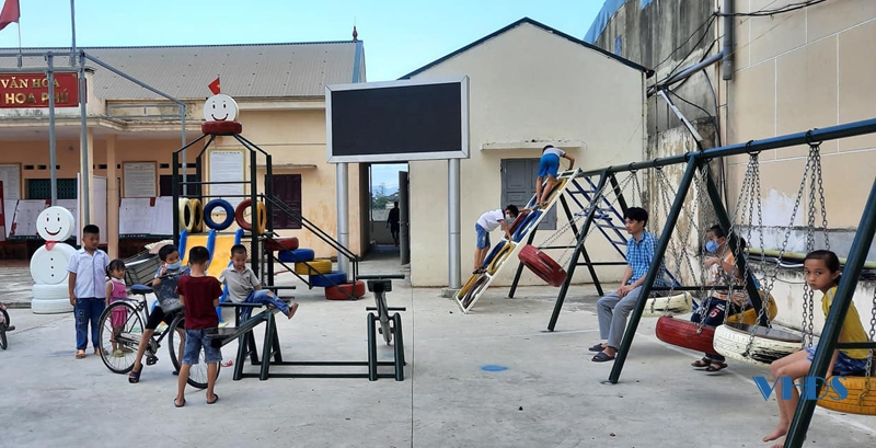 Tuổi trẻ Hậu Lộc xây dựng nhiều khu vui chơi cho trẻ em tại các khu dân cư