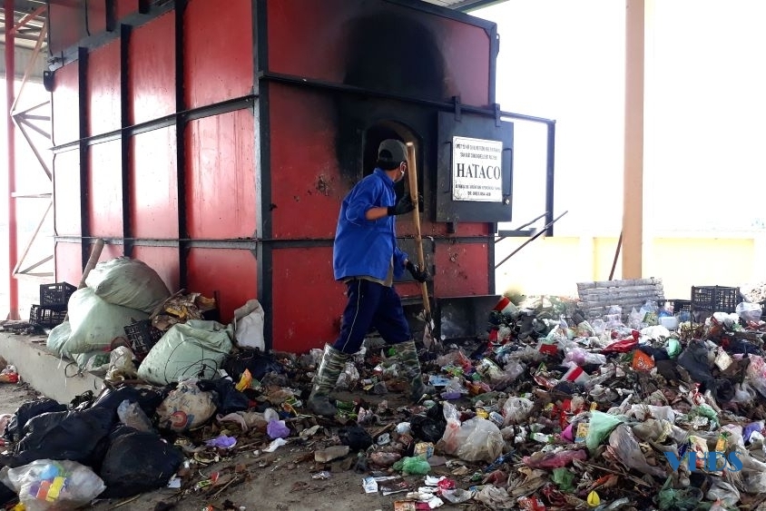 Hiệu quả từ mô hình lò đốt rác tại huyện Hậu Lộc