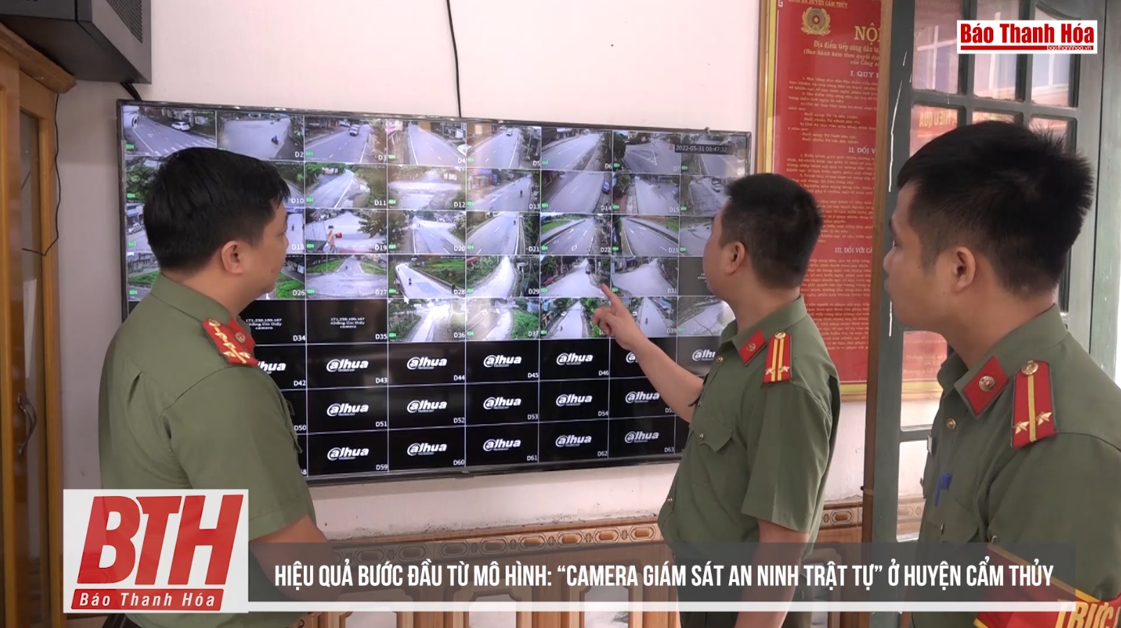 Hiệu quả bước đầu từ mô hình “Camera giám sát an ninh trật tự” ở huyện Cẩm Thủy