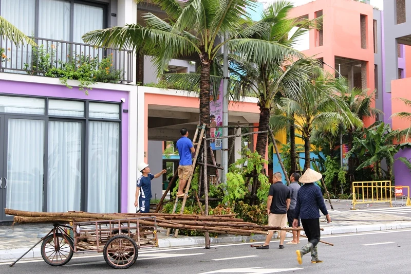 Các cơ sở lưu trú tại Khu du lịch biển Hải Tiến ứng phó với bão số 3