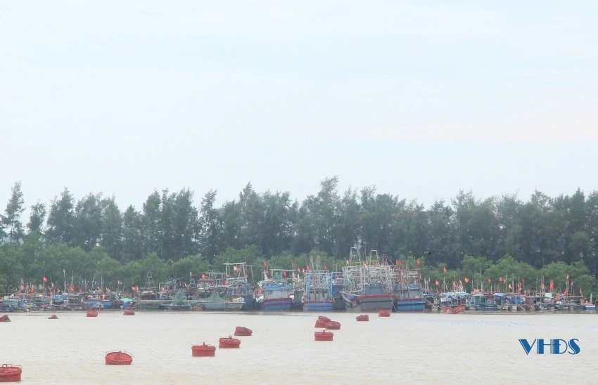 Bão tan, ngư dân Sầm Sơn vẫn không ra khơi