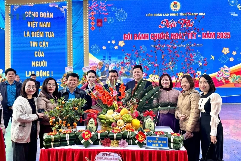Hội thi gói bánh chưng ngày Tết năm 2025