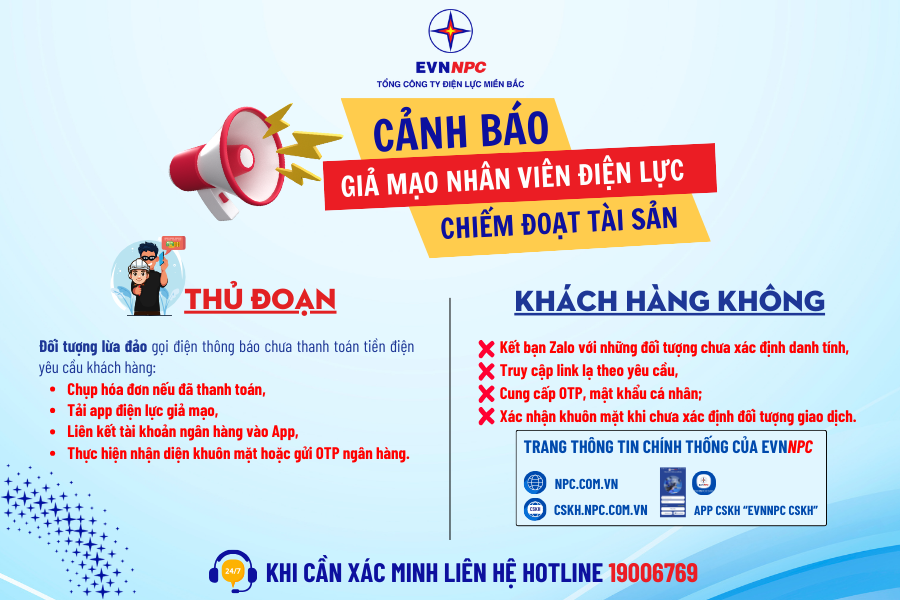 Giả danh “nhân viên điện lực” đề nghị tải ứng dụng Epoint EVN
