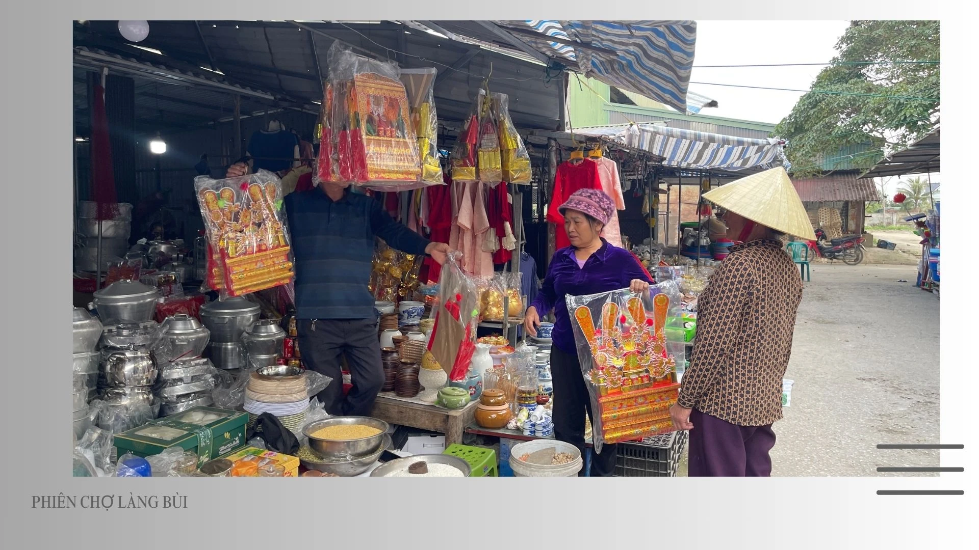 Đặc sắc không gian chợ Tết làng Bùi